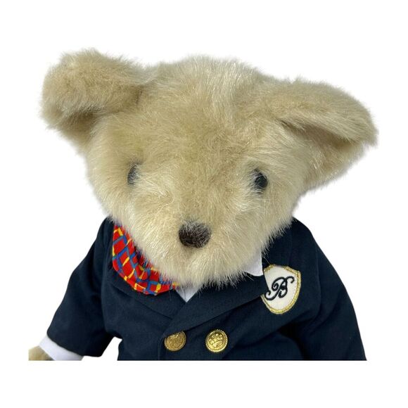 Bellagio Casino Exclusive Teddy Bear Blazer Gold Button Scarf Soft Plush Vintage - Picture 4 of 16